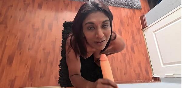  Desi slut gagging on white cock